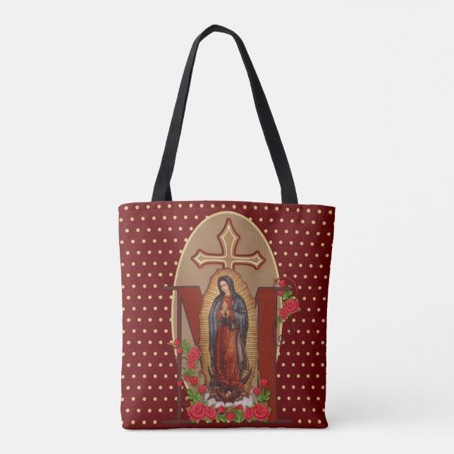 Vår Dam av Guadalupe Santa Maria Spanska Virgin Tygkasse (Baksida)