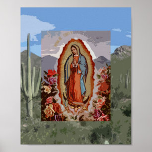 Vår dam av Guadalupe Sonoran Poster