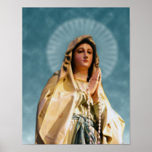 Vår dam av Lourdes Poster