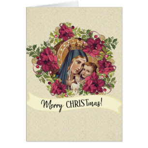 Vår dam av Mount Carmel jungfruliga Mary Jesus OBS Kort