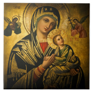 Vår Dam av perpetual Help Ceramic Tile Kakelplatta