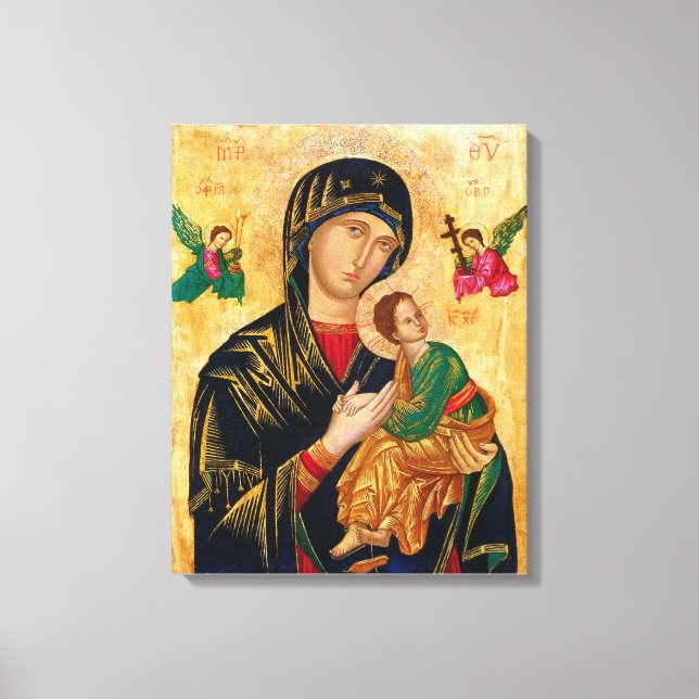 Vår Dam av Perpetual Help Virgin Mary Icon Canvastryck (Framsida)