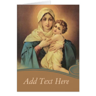 Vår dam av Schoenstatt den jungfruliga Mary Jesus Hälsningskort