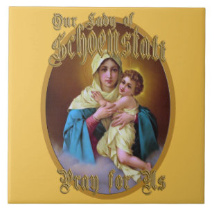 VÅR DAM AV SCHOENSTATT KAKELPLATTA