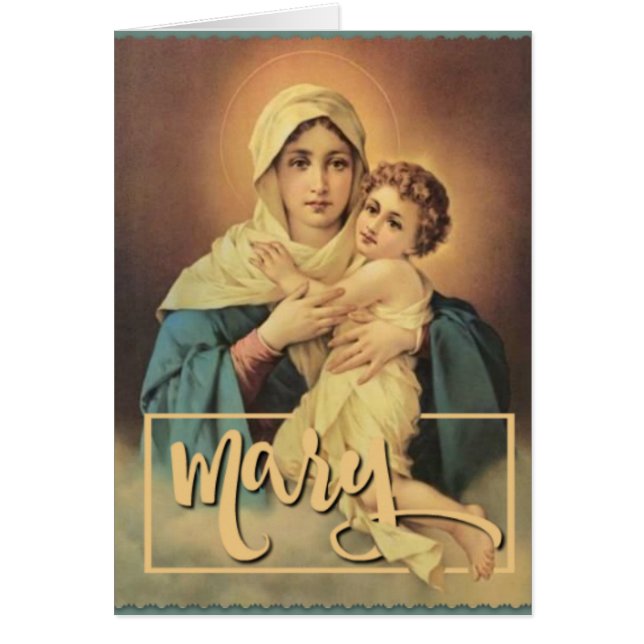 Vår dam av Schoenstatt med babyen Jesus Hälsningskort (Framsidan)