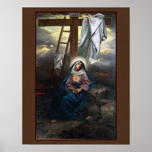 Vår Dam av Sorrows Devotional Image. Poster