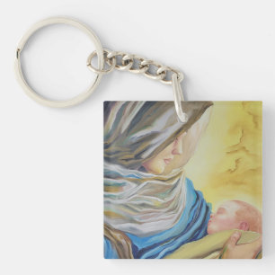Vår Dam av tystnad som håller baby Jesus