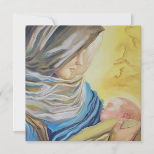 Vår Dam av tystnad som håller baby Jesus