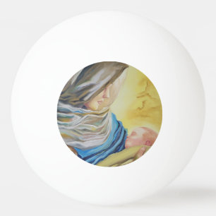 Vår Dam av tystnad som håller baby Jesus Pingisboll