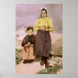 Vår Dam Fatima Children Jacinta & Lucia Poster