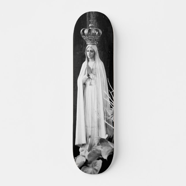 Vår Dam Fatima Old School Skateboard Bräda 18 Cm (Framsida)