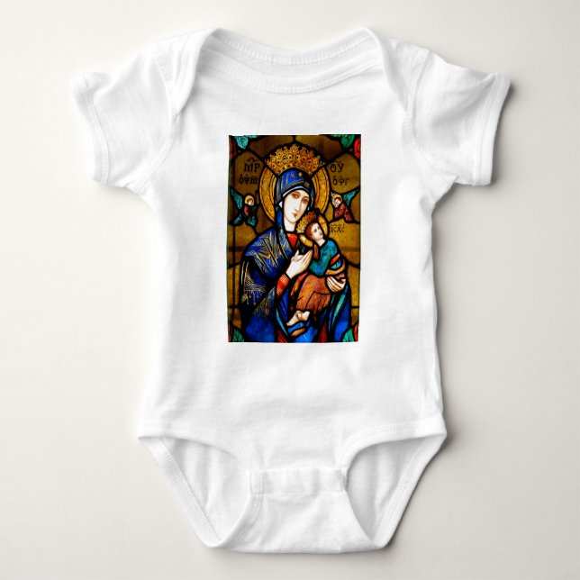 vår dam för evig hjälp t-shirt (Framsida)
