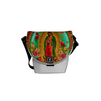 Vår dam Guadalupe mexicanska Sanktt jungfruliga Messenger Bag