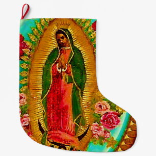 Vår dam Guadalupe mexicanska Sanktt jungfruliga Stor Julstrumpa