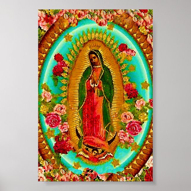 Vår Dam Guadalupe, mexikanska Saint Virgin Mary Poster (Framsidan)