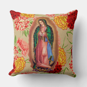 Vår Dam Guadalupe Mexikanska Virgin Mary Saint Kudde