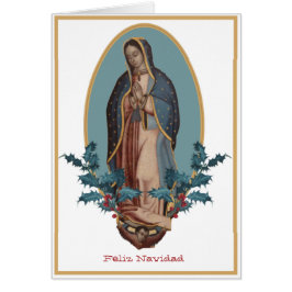 Vår Dam Guadalupe Virgin Mary Feliz Navidad Hälsningskort