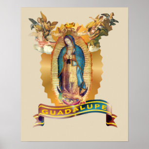 Vår Dam Guadalupe Virgin Mary Mexico-katolik Poster