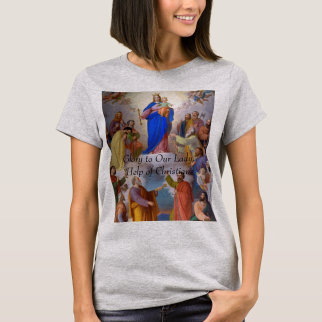 Vår Dam, hjälpen till kristna T Shirt (Framsida)