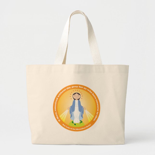 Vår Dam i den Miraculous Medal Jumbo Tygkasse (Framsidan)