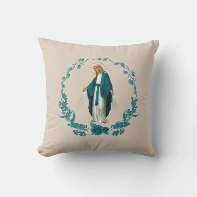 Vår Dam i den Miraculous Medal Kudde (Framsida)