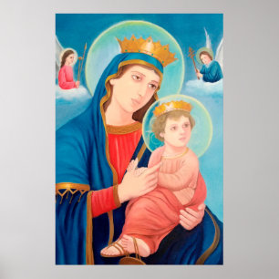 Vår Dam i den perpetuella hjälpen-katolska Poster