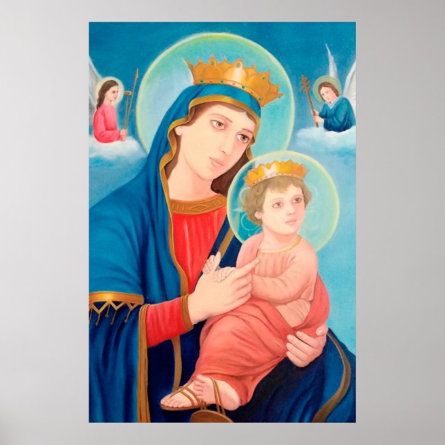 Vår Dam i den perpetuella hjälpen-katolska Poster (Framsidan)