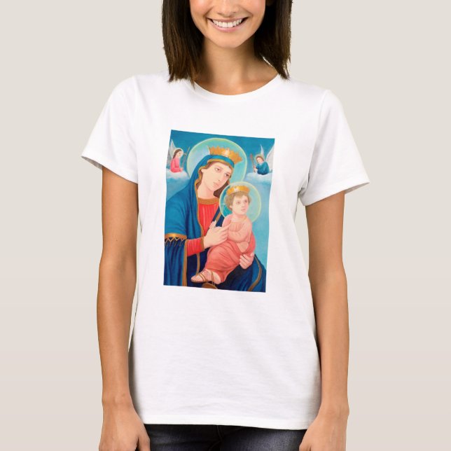Vår Dam i den perpetuella hjälpen-katolska T Shirt (Framsida)