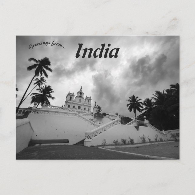 Vår Dam i det omakulerade konceptet Goa India Vykort (Framsida)