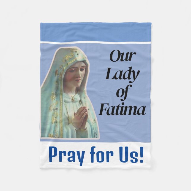 Vår Dam i Fatima Fleecefilt (Framsidan)
