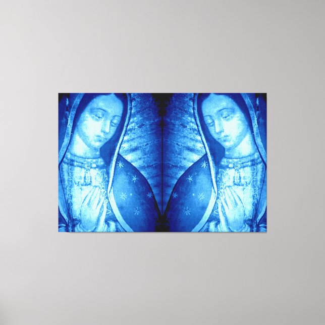 VÅR DAM I GUADALUPE BLUE 2-PANELEN OMVÄND CANVASTRYCK (Framsida)