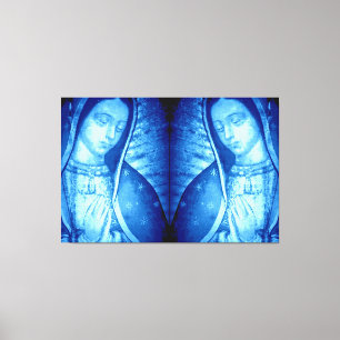 VÅR DAM I GUADALUPE BLUE 2-PANELEN OMVÄND CANVASTRYCK