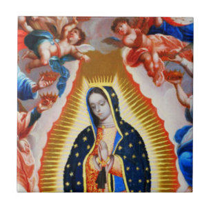 Vår Dam i Guadalupe Crowning Ceramic Tile Kakelplatta