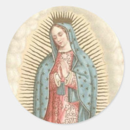 Vår Dam i Guadalupe-Religiösan i det katolska Mexi Runt Klistermärke