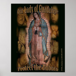 VÅR DAM I GUADALUPE SKYDDAR OGRANNEN. POSTER