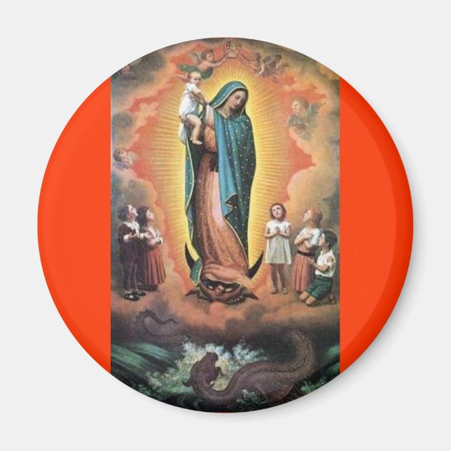 VÅR DAM I GUADALUPE VIRGIN TRADITIONAL CATHOLIC MAGNET (Framsidan)