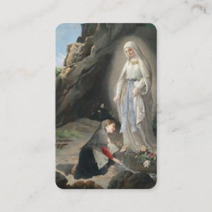 Vår Dam i Lourdes Prayer för ett läkningskort Visitkort