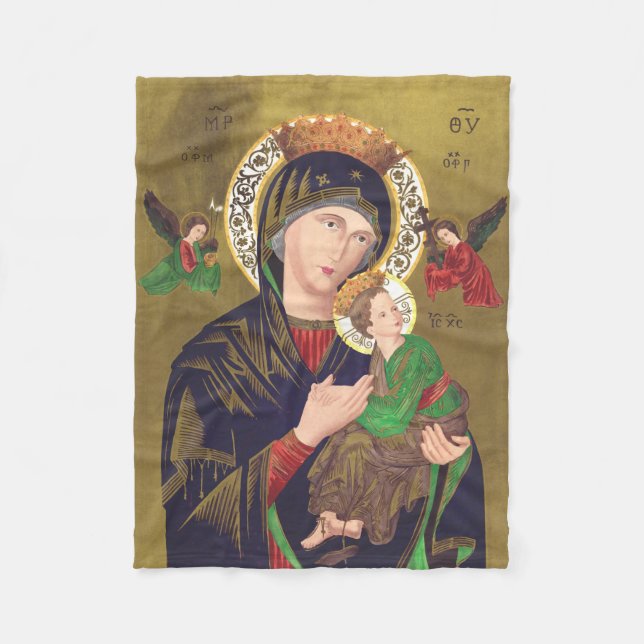 Vår Dam i Perpetual Help Fleecefilt (Framsidan)
