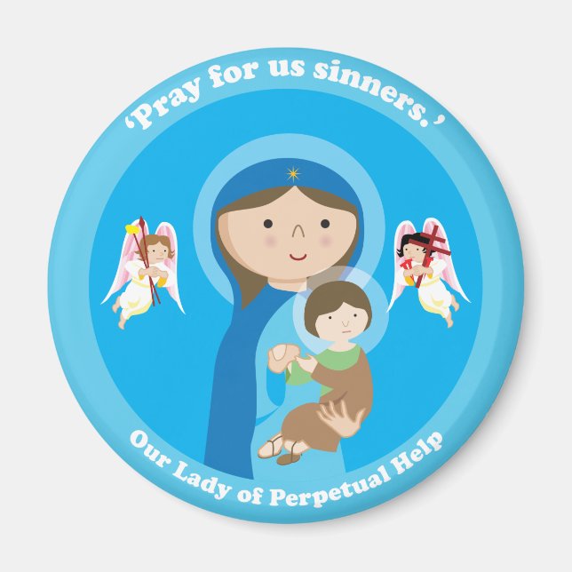 Vår Dam i Perpetual Help Magnet (Framsidan)