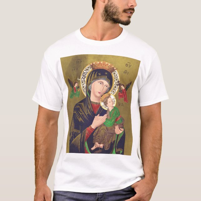 Vår Dam i Perpetual Help T Shirt (Framsida)