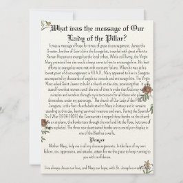 Vår Dam i Pillar Prayer-kortet Inbjudningar