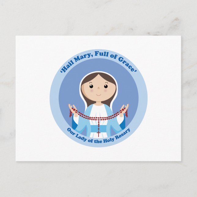 Vår Dam i Rosary Vykort (Framsida)