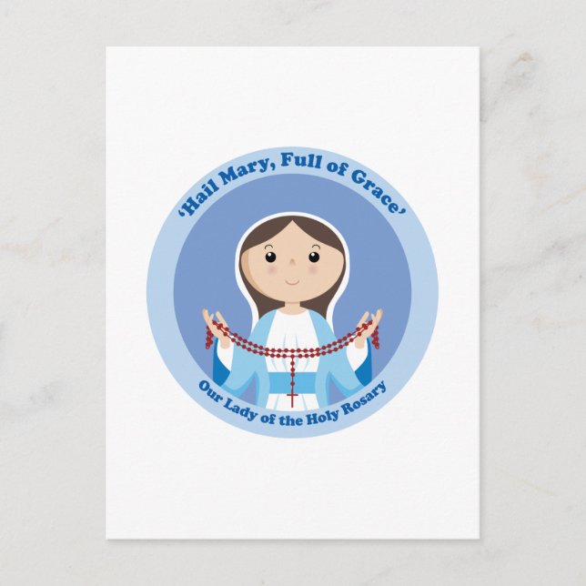 Vår Dam i Rosary Vykort (Framsida)
