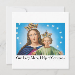 Vår Dam Mary, hjälp till kristna! Kort för hälsnin
