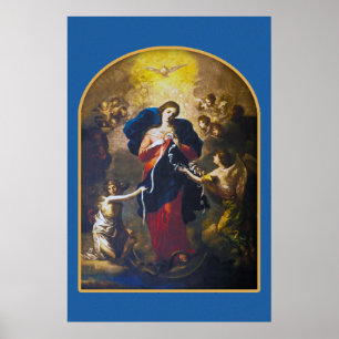 Vår Dam Undoer of Knots Devotional Image. Poster
