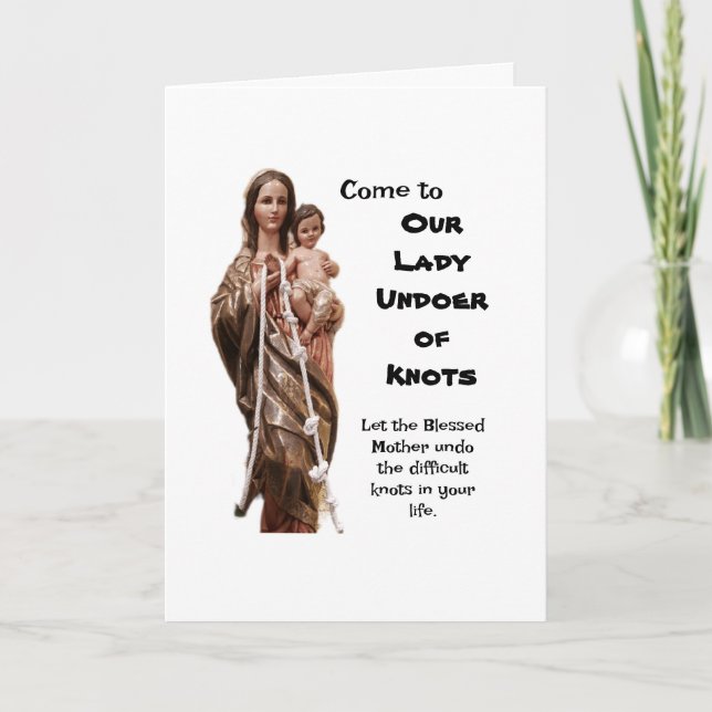 Vår Dam Undoer of Knots Kort (Framsida)