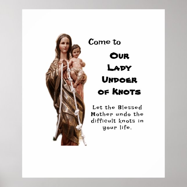 Vår Dam Undoer of Knots Poster (Framsidan)