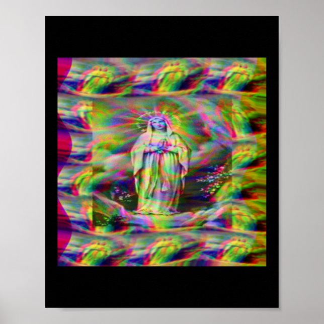 Vår Dam vid Lourdes Sticker Poster (Framsidan)