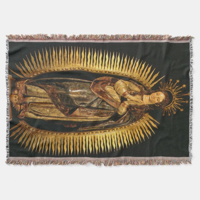 Vår Dam Virgin Mary 1700-talets Art Blanket Mysfilt (Framsidan)
