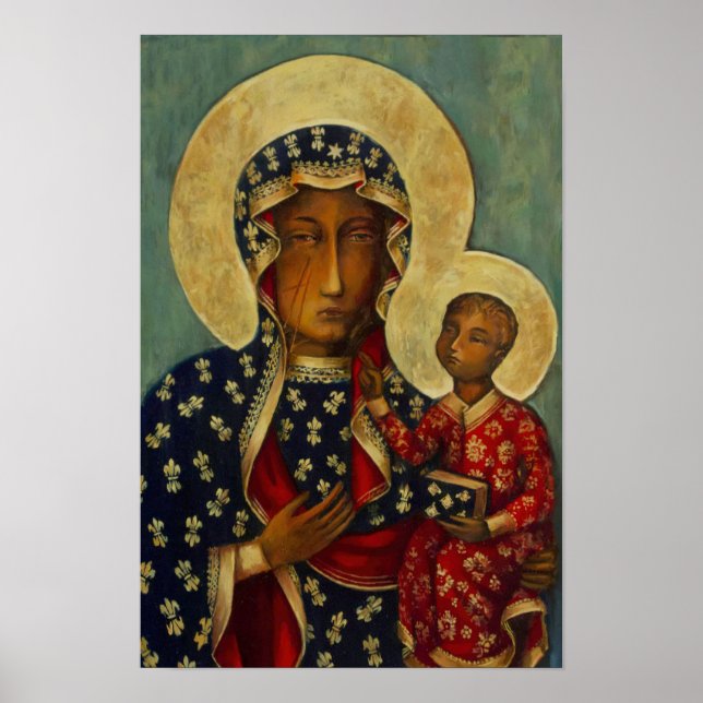 Vår Dam Virgin Mary Black Madonna från Czestochowa Poster (Framsidan)